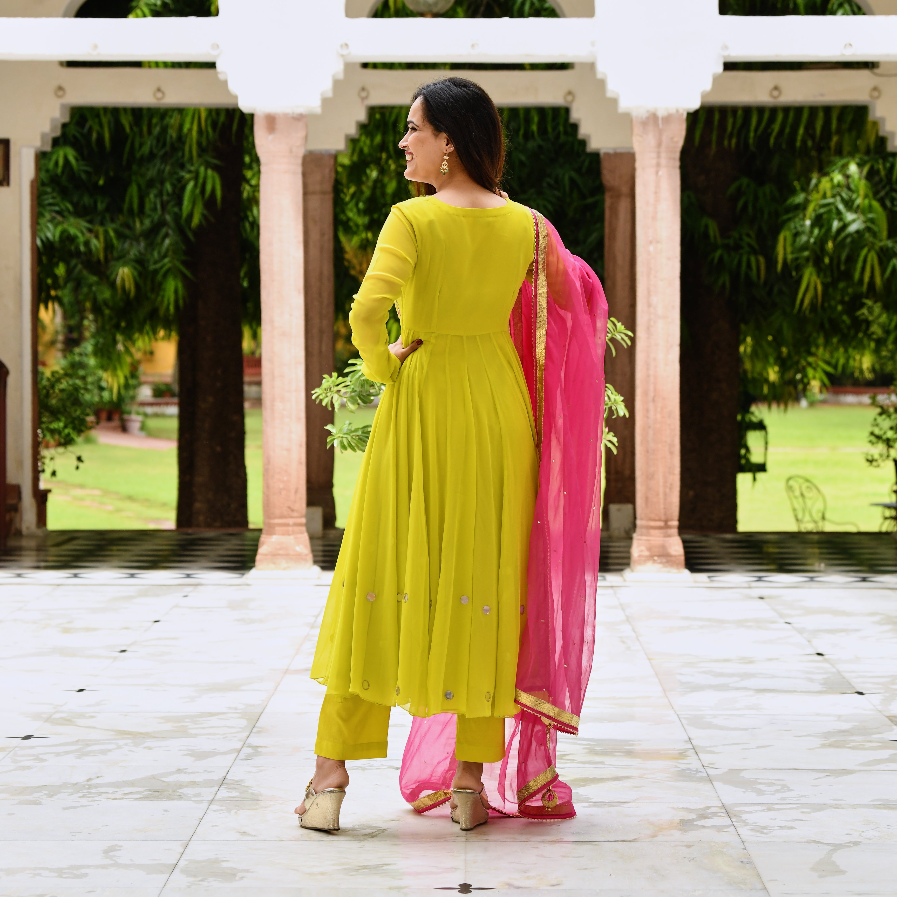 Patiala suit - Yellow and Pink - Beautiful combination Call us now on :  +918860484097, +919999176495, +9198710… | Patiala suit designs, Patiala suit,  Suit designs